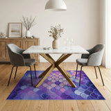 Purple Watercolor Scales Area Rug