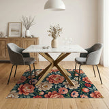 Multi-color and Patterns Blush Peony Floral Area Rug