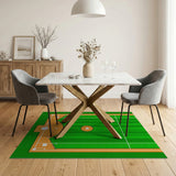 Multi-color and Patterns Baseball Diamond Field Area Rug