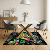 Vibrant Kids Cartoon Adventure Area Rug