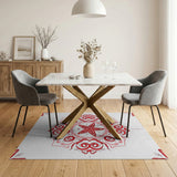 Red Star Mandala Persian Area Rug