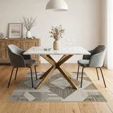 Geometric Modern Beige Neutral Area Rug