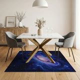 Abstract Area Multi-color and Patterns Cosmic Nebula Galaxy Area Rug