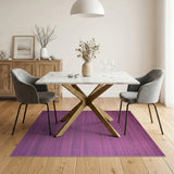 Modern Purple Striped Geometric Area Rug