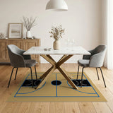 Basketball Court Diagram Area Rug