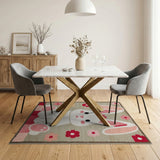 Adorable Cartoon Bunny Kids Area Rug