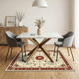 Red Floral Vintage Red Floral Medallion Vintage Area Rug