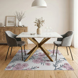 Pink Delicate Pink Blossom Floral Area Rug