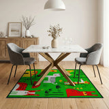 Cartoon Safari Animals Kids Play Rug