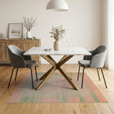 Pixel Fade Green Peach Abstract Area Rug