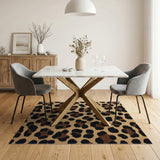 Brown Tan Leopard Print Area Rug