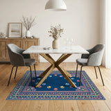 Colorful Paw Prints Kids Area Rug