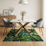 Lush Jungle Foliage Area Rug
