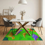 Multi-color and Patterns Playful Cartoon Dinosaur Kids Area Rug