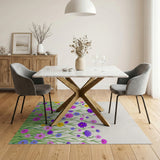 Multi-color and Patterns Vibrant Wildflower Border Area Rug