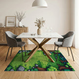 Whimsical Forest Glade Cartoon Area Rug