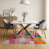 Vibrant Abstract Block Area Rug
