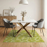 Sunny Yellow Daisy Floral Vintage Area Rug