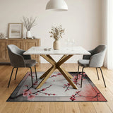Pink Cherry Blossom Vintage Area Rug
