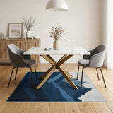 Moonlit Blue Mountains Area Rug