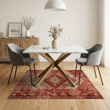 Southwestern Red Southwestern Geometric Area Rug