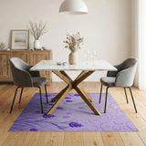 Purple Lavender Floral Vintage Area Rug