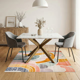Vibrant Arch Geometric Area Rug