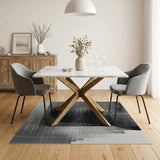 Black and White Abstract Black White Grid Area Rug