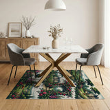 French Chateau Vineyard Roses Foxglove Rug