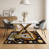 Cute Cartoon Lion Kids Area Rug with Stars Letters