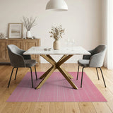 Pink Polka Dot Stripe Area Rug