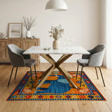 Blue Elephant Heritage Tribal Area Rug