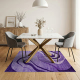 Purple Swirl Abstract Area Rug