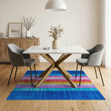 Rainbow Vertical Stripe Area Rug