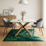 Serene Pine Forest Valley Area Rug