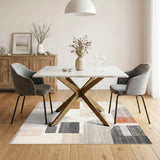 Geometric Modern Geometric Beige Area Rug