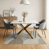 Abstract Area Beige and Neutral Beige Abstract Organic Shapes Area Rug