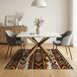 Heritage Tribal Orange Orange Heritage Tribal Geometric Area Rug
