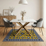 Yellow Heritage Tribal Geometric Area Rug