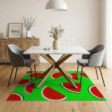 Watermelon Slices Fruit Pattern Multi-color and Patterns Area Rug