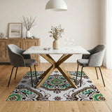 Emerald Mandala Persian Area Rug