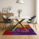 Geometric Modern Vibrant Overlapping Circles Multi-Color Area Rug
