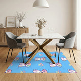 Colorful Cartoon Puppy Kids Area Rug