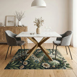 Vintage Garden Path Floral Area Rug