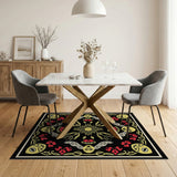 Tribal Sun Faces Area Rug