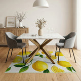 Yellow Fruit Pattern Vibrant Lemon Fruit Pattern Area Rug