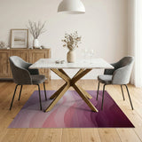 Purple Wave Gradient Abstract Area Rug