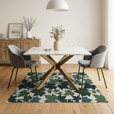 Lush Ivy Leaf Green Area Rug
