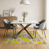 Playful Yellow Alphabet ABC Kids Rug