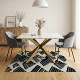 Modern Geometric Pyramids Area Rug